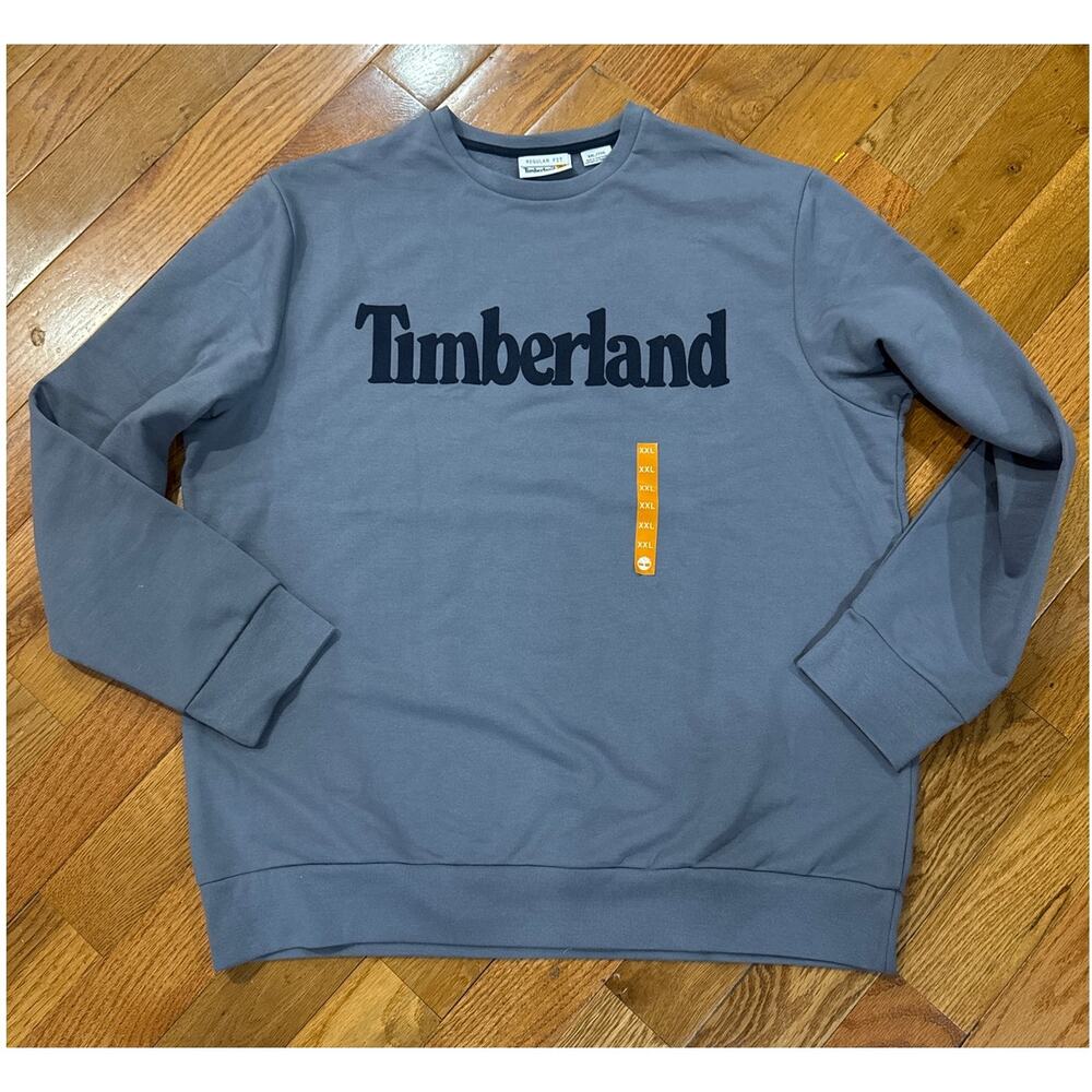 Timberland Logo Sweatshirt - Silver Blue - Size: XXL -